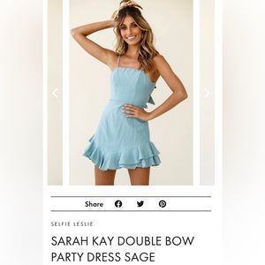 Blue open back dress